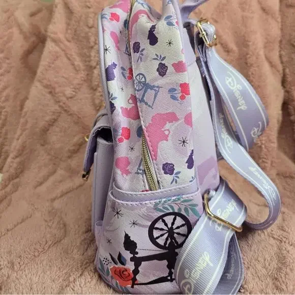 Disney Sleeping Beauty 11 Inch Vegan Leather Mini Backpack - Picture 2 of 6